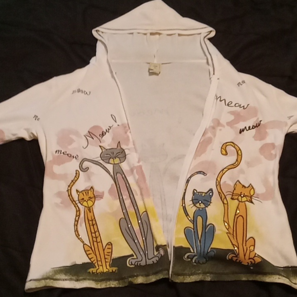 Pink and white cat cat coat